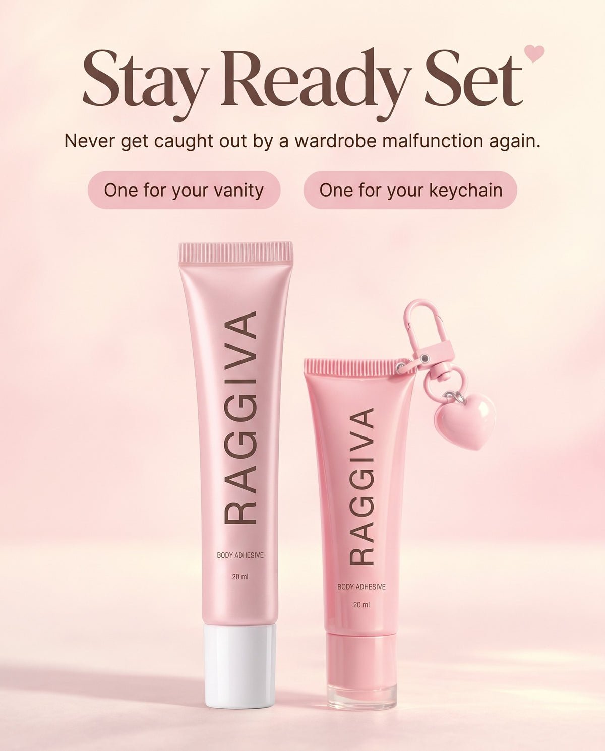 Stay Ready Set: tube and mini keychain tube