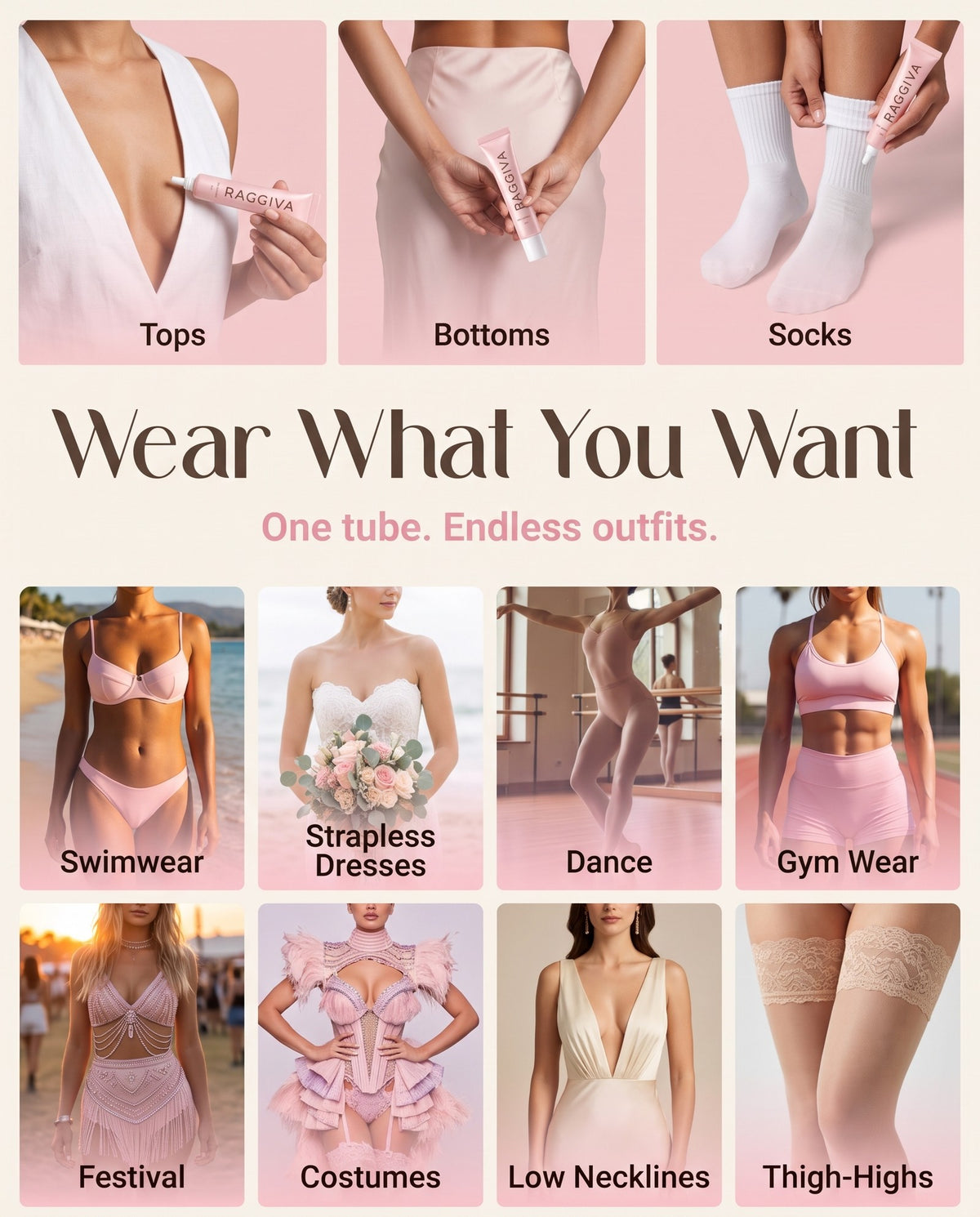 What to wear with Raggiva Body Adhesive